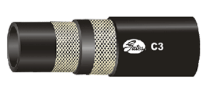 C3 Two Fiber Braid Hose SAE 100R3 – Medium Pressure Twin Braid Textile Reinforced Hydraulic Hose, Heat and Abrasion Resistant, OEM Quality